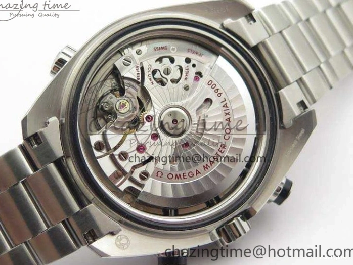 0103 Planet Ocean Master Chrono SS OM 1:1 Best Edition Black Dial On SS Bracelet A9900 V Fashionable 8113